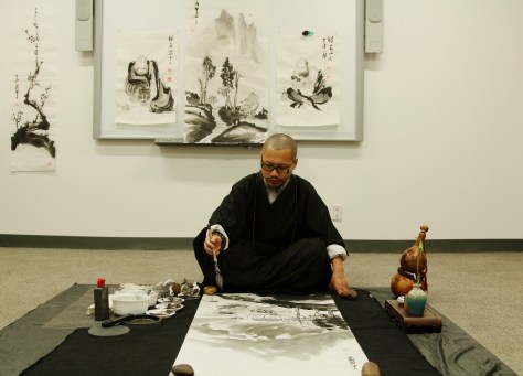 Yixiong GU artists to demo Zen brush painting.